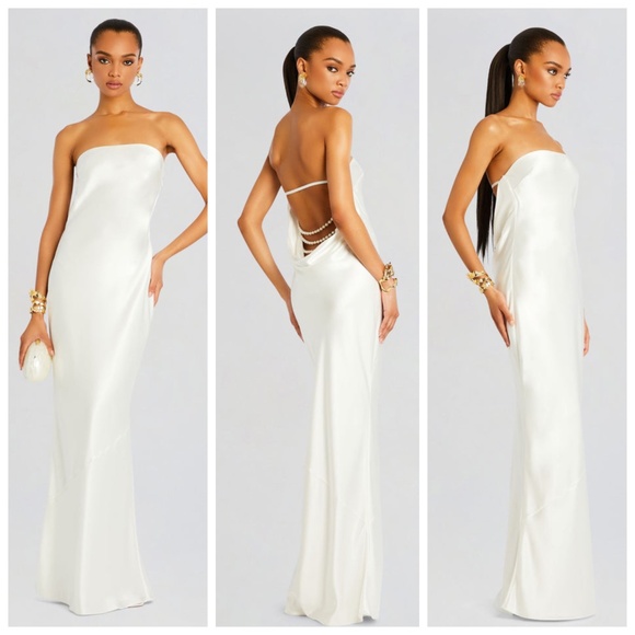 Retrofete Dresses & Skirts - Retrofete White Strapless Maxi Dress